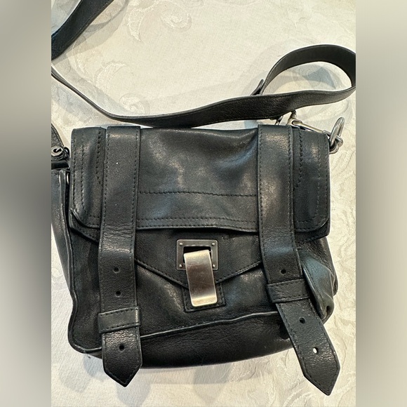 Proenza Schouler PS1 Tiny Black Leather Satchel Crossbody Bag - Picture 3 of 4